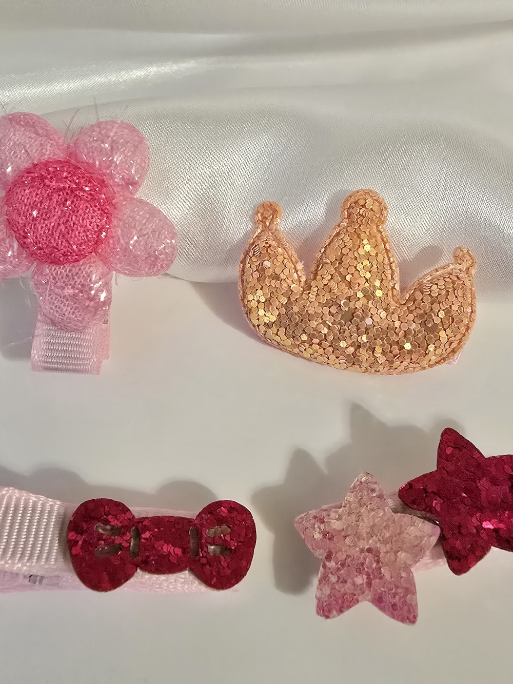 18pc-Girls Pink Hair Accessories Set – Assorted Princess Clips & Bands - Picture 4 of 6